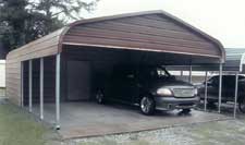 Metal carport and storage with gable end