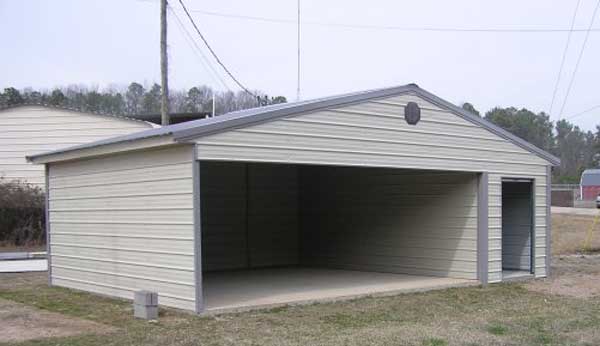 Combo carport and storage metal building