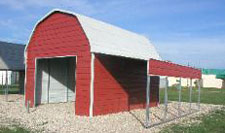 Metal gambrel barn