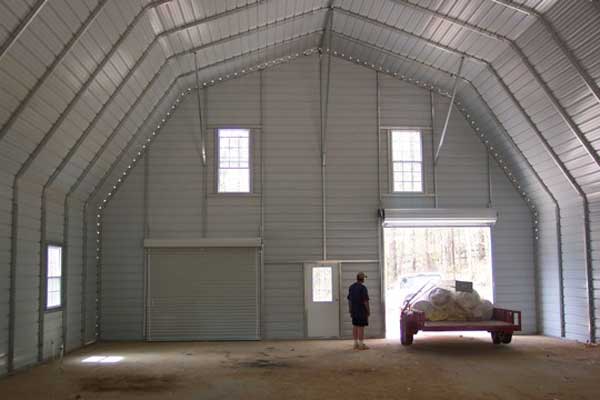 Gambrel barn interior